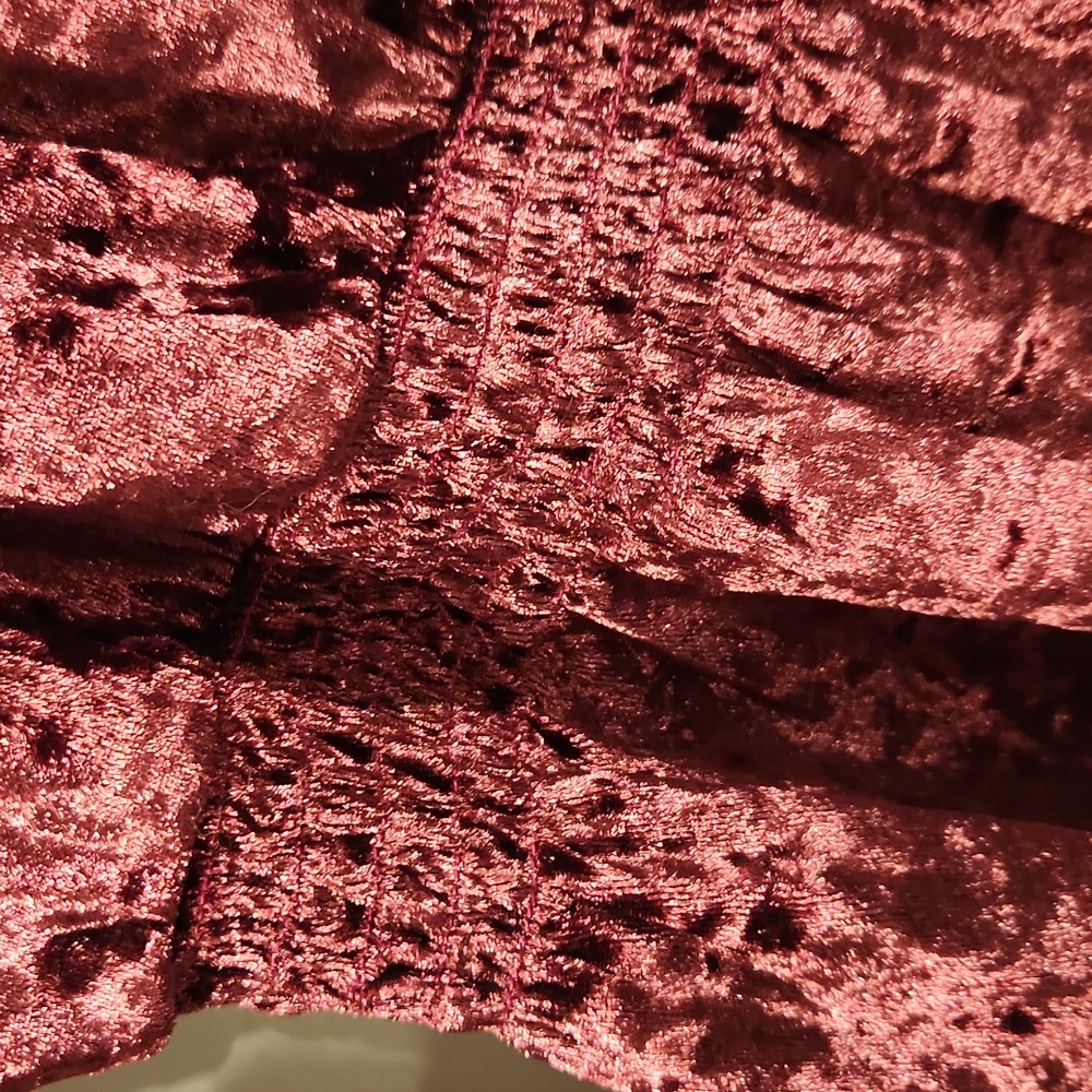 Maurices Velvet Wine Blouse - Picture 4 of 7